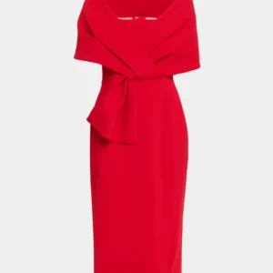 Midi Wrap Plisado de Escote Cuadrado