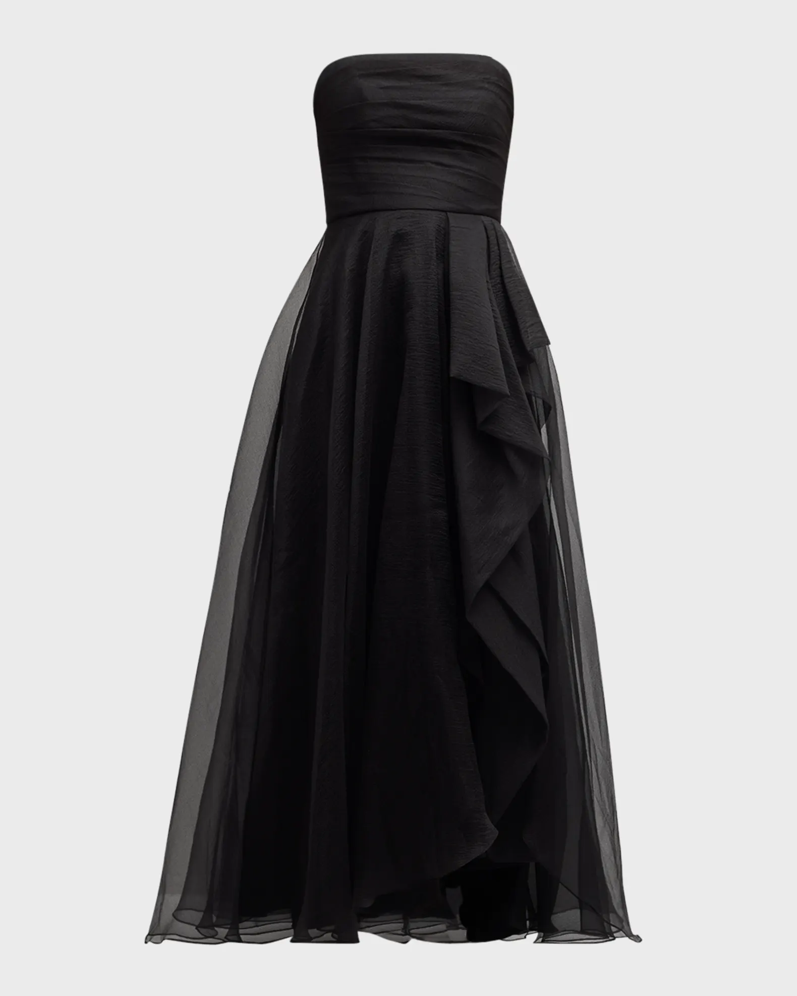 Gown Teresa Strapless con Detalles Draped