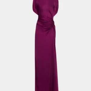 Nadia Vestido Largo de Satén Draped